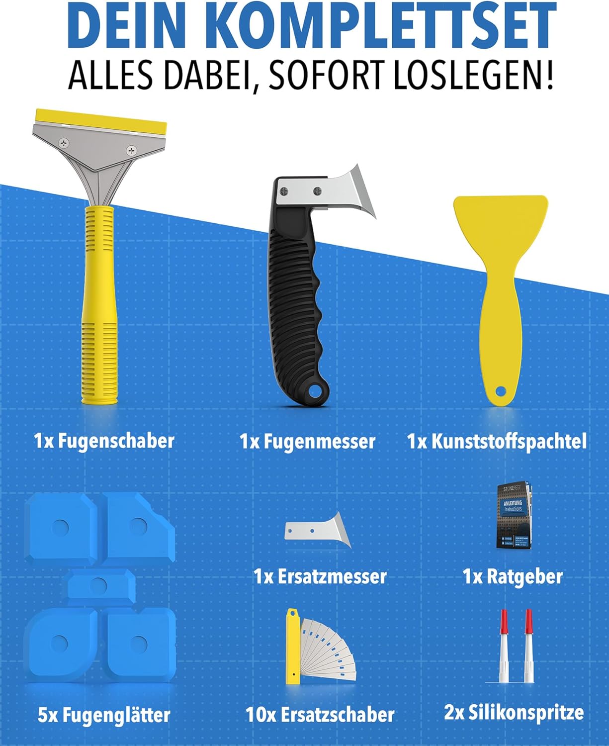 Silikonentferner Set Werkzeug zum silikonentfernen