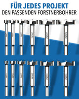 Forstnerbohrer Set 12-teilig