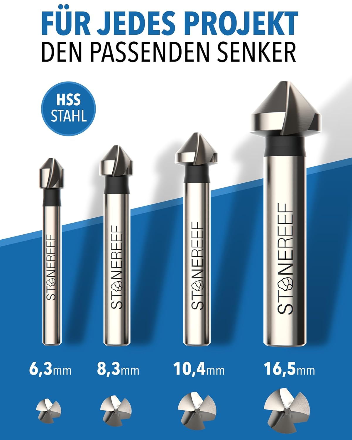 Kegelsenker 4er-Set