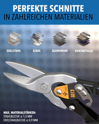 Blechschere Set gerader- & rechter Schnitt