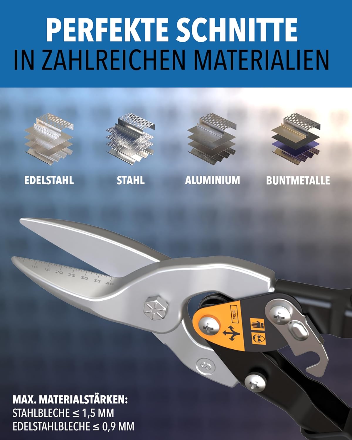 Blechschere Set gerader- & rechter Schnitt