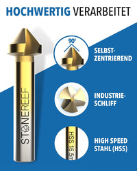 Senkbohrer Set aus HSS Stahl
