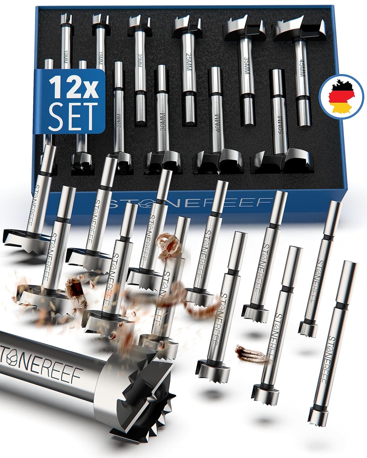 Forstnerbohrer Set 12-teilig