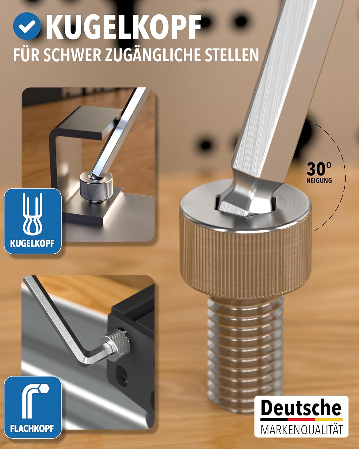 Innensechskantschlüssel chrom