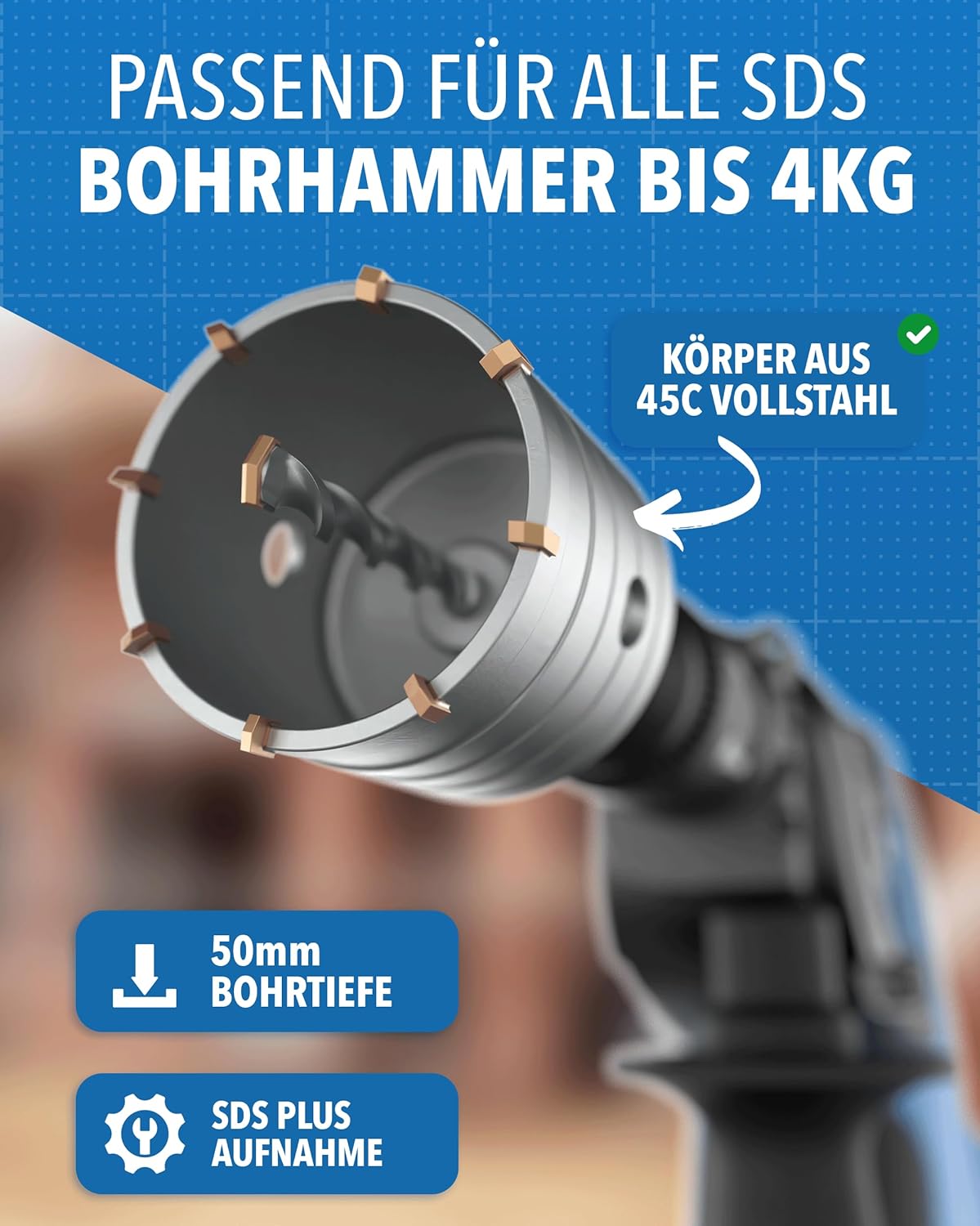 Bohrkrone 68mm SDS Plus