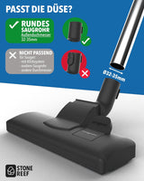 Premium Staubsaugerdüse für Rohre von 32-35 mm