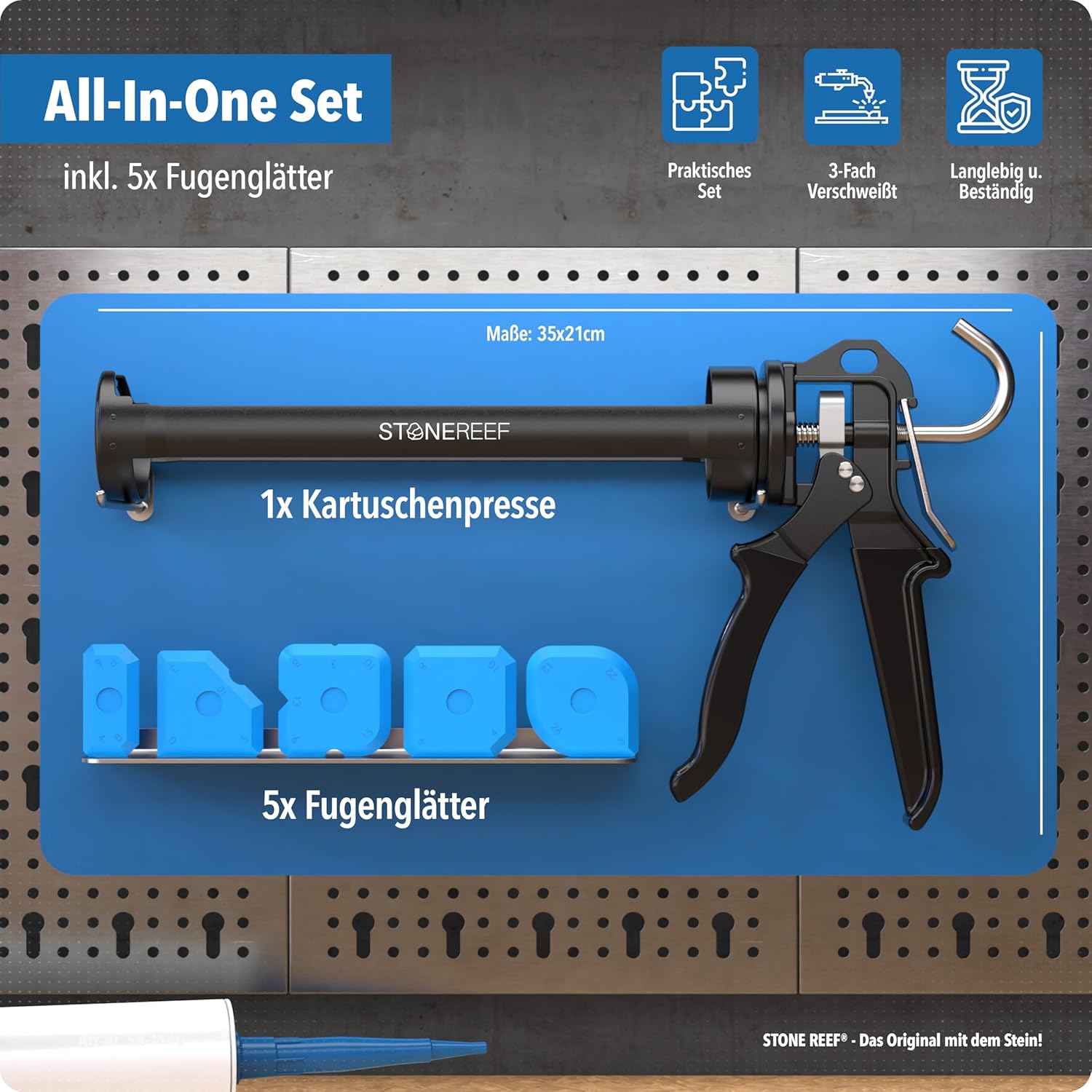 9” Kartuschenpistole Set
