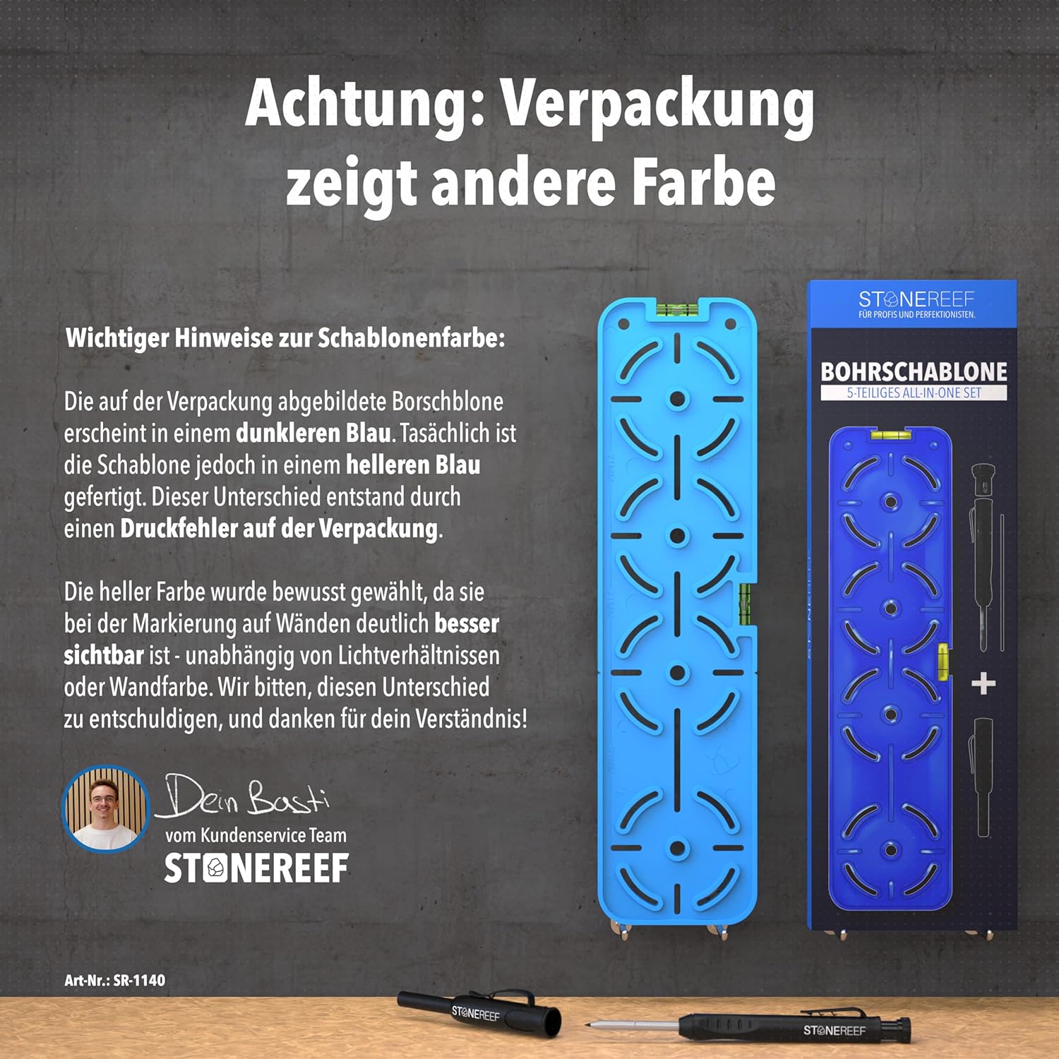 Bohrschablone für Steckdosen