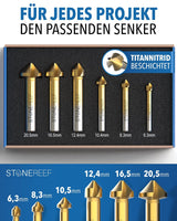 Senkbohrer Set aus HSS Stahl