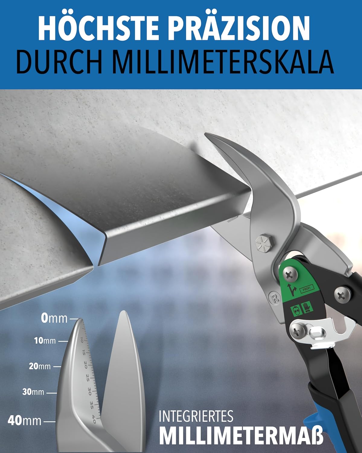 Blechschere Set gerader- & rechter Schnitt