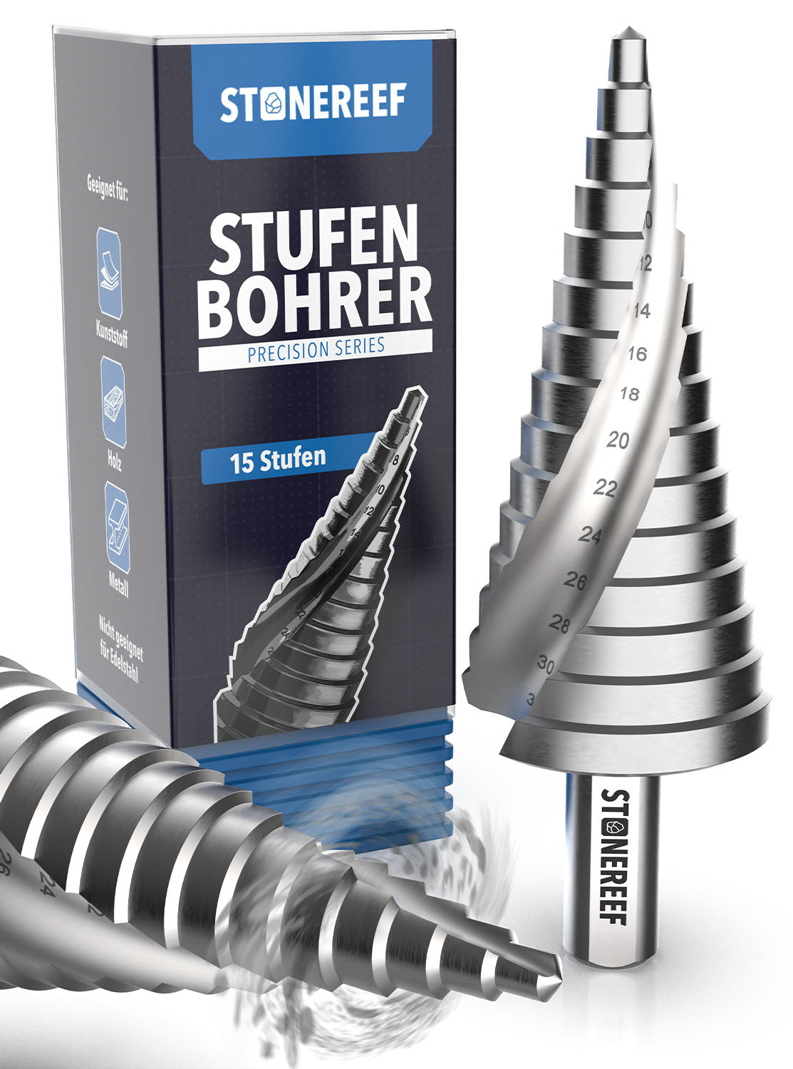 Stufenbohrer Profi aus HSS Stahl