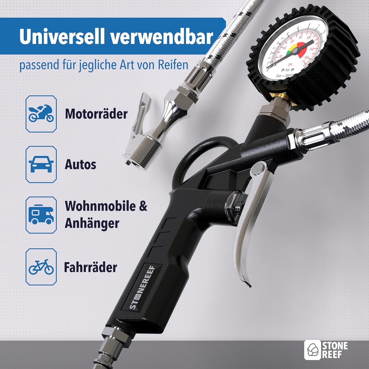Reifenfüller mit Manometer