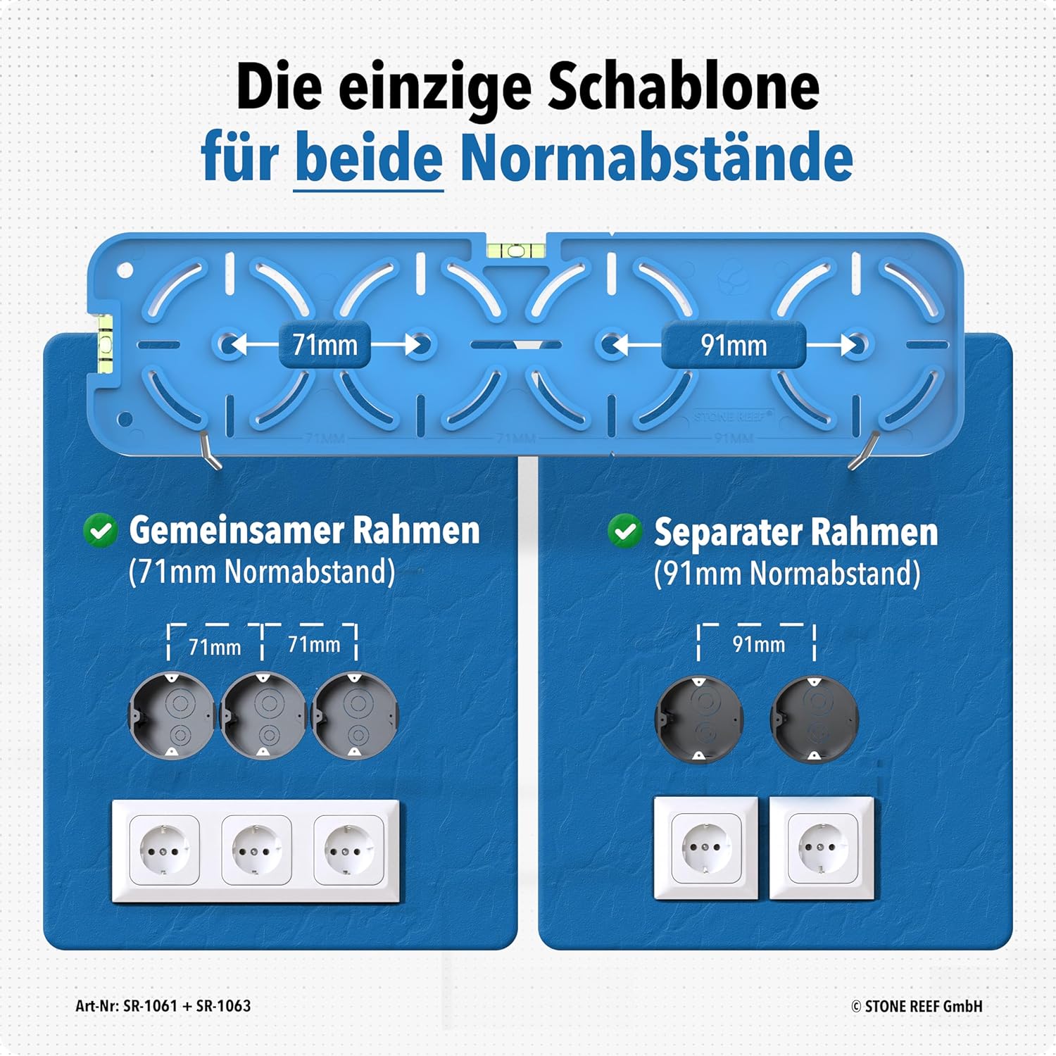 Bohrschablone für Steckdosen