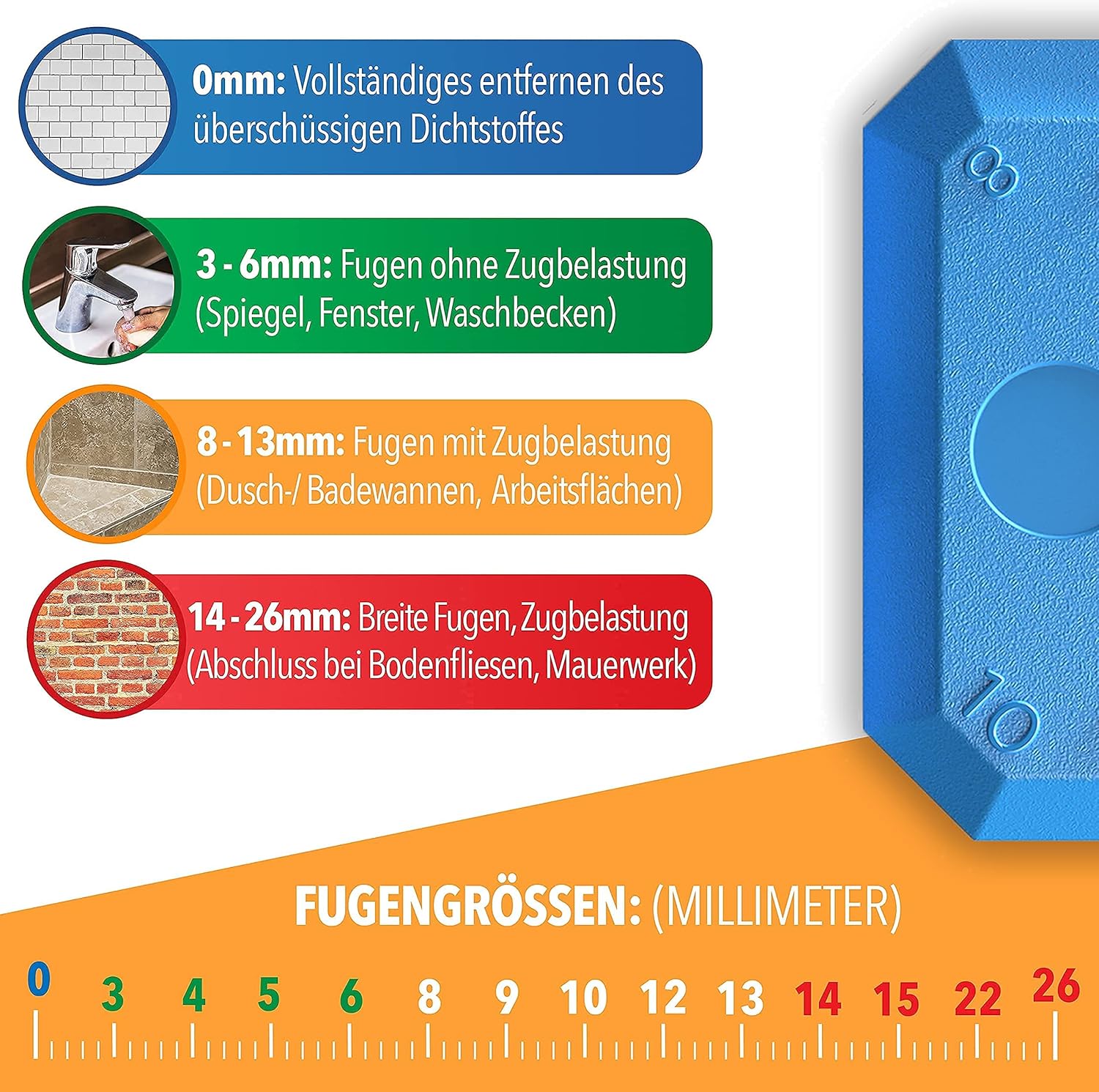 Silikonentferner Werkzeug für Silikonfugen SET