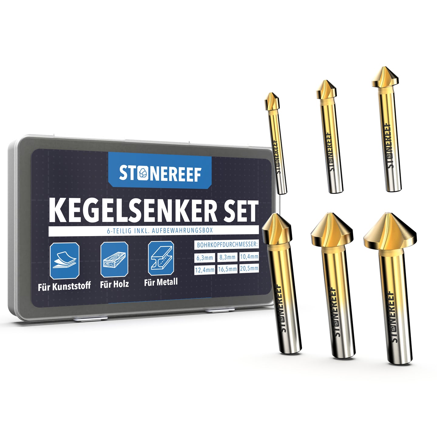 Senkbohrer Set aus HSS Stahl