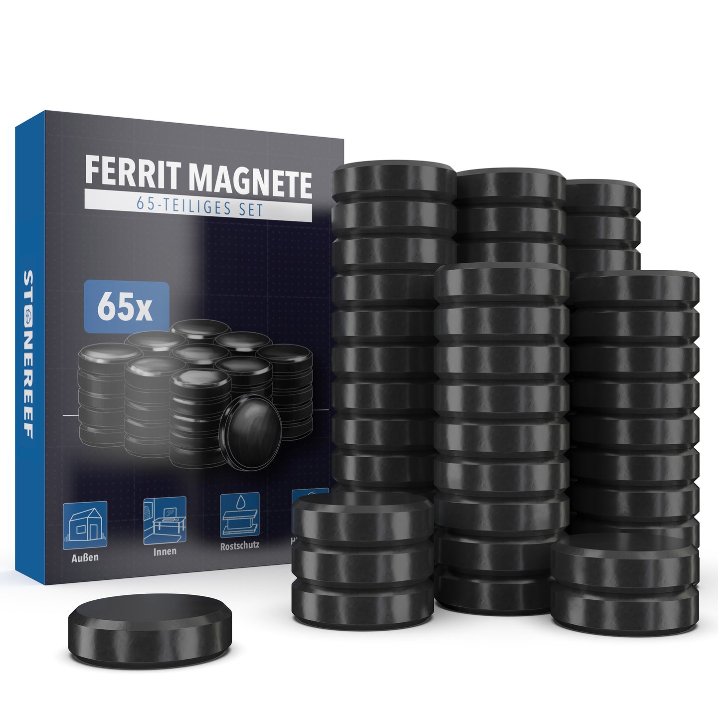 Ferrit-Magnete 65er-Set